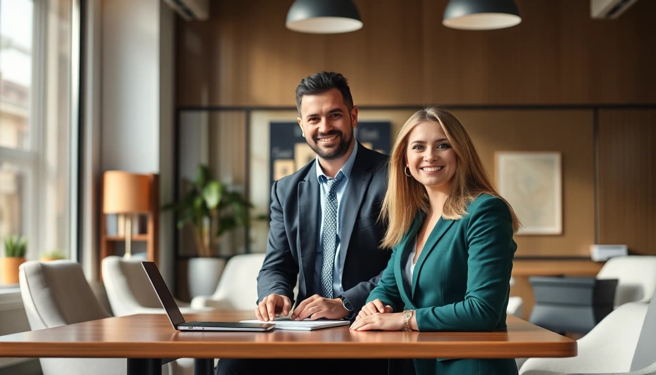 Headhunter im modernen Büro um hochqualifizierte Talente gezielt anzusprechen und zu vermitteln.