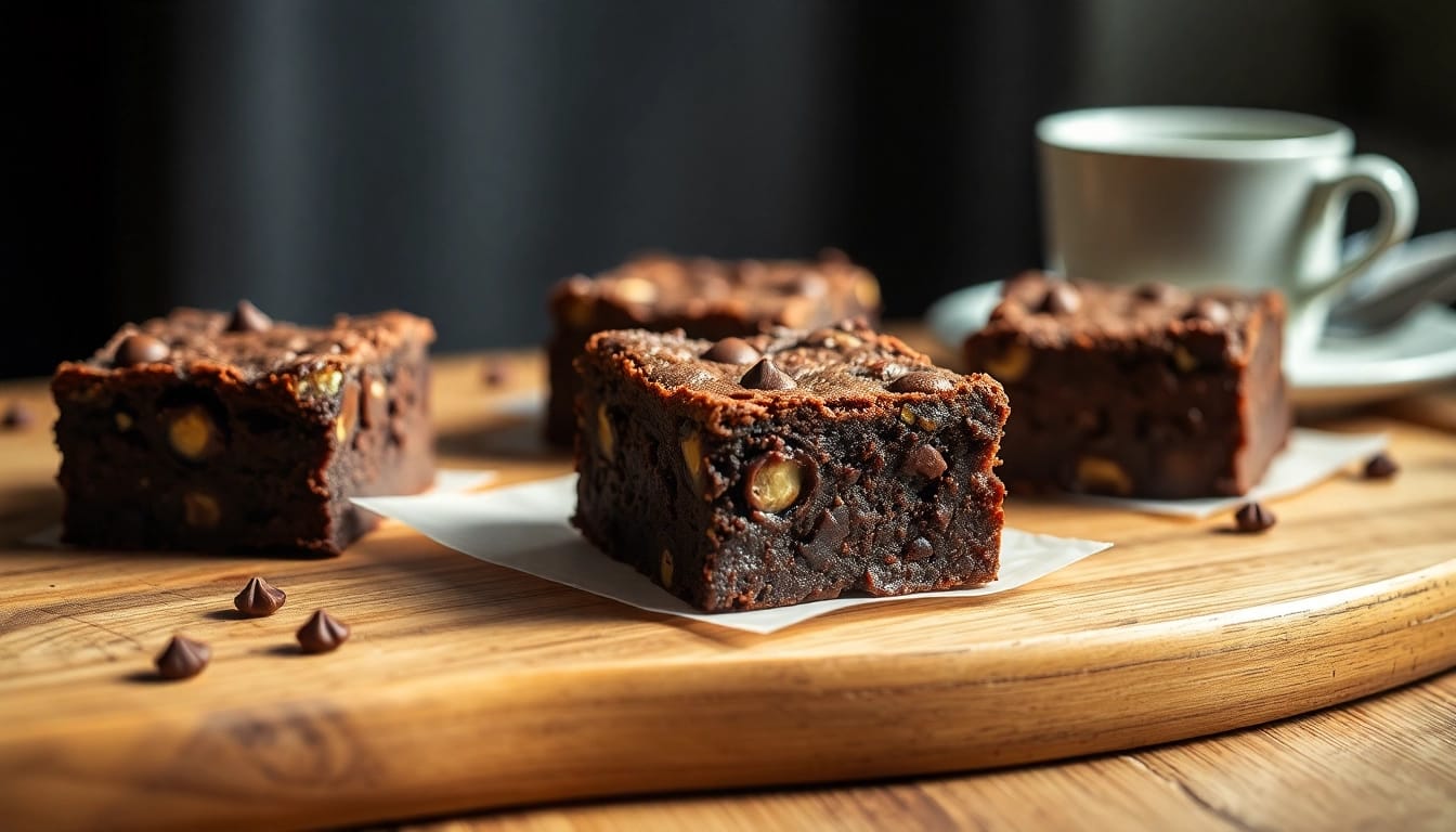 Genießen Sie die köstlichen Bud Brownies, die frisch gebacken und voller Schokoladengenuss sind.