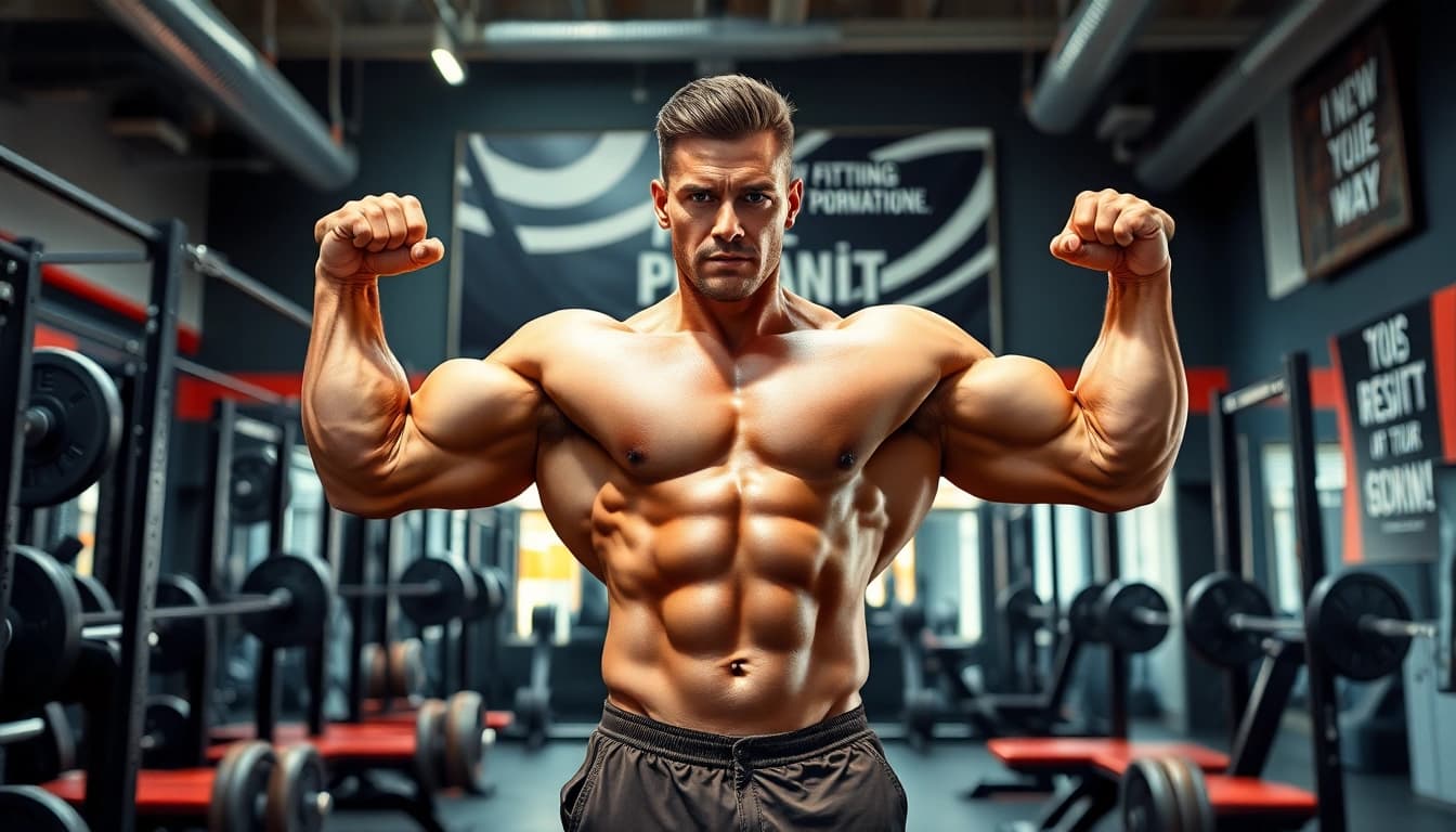 Boldobal Boldenone Undecanoate for enhanced bodybuilding results in a modern gym.