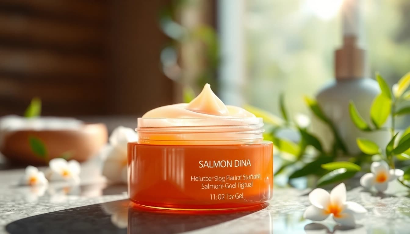 Für die Auffrischung der Haut sorgt das innovative salmon dna Produkt.