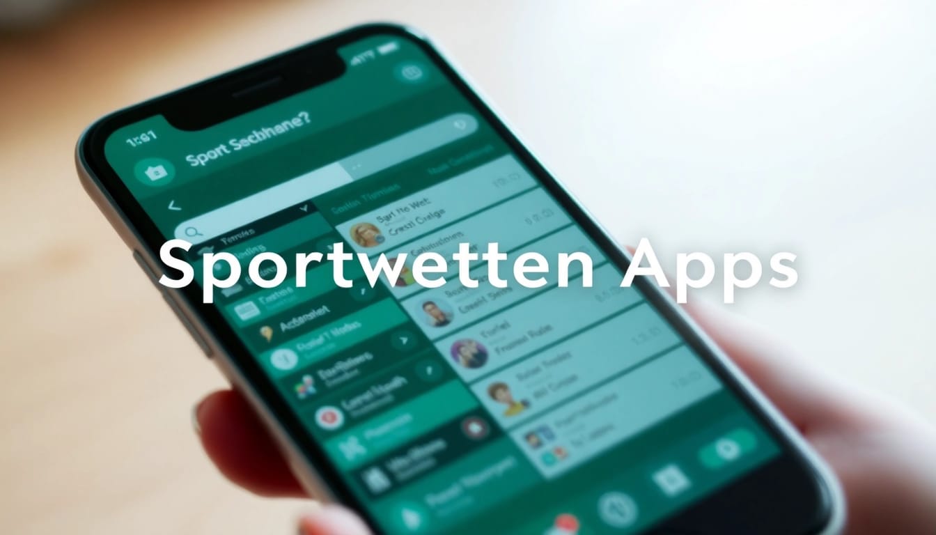 Vergleiche Sportwetten Apps im Vergleich auf einem Smartphone mit modernem Design und Benutzeroberfläche.