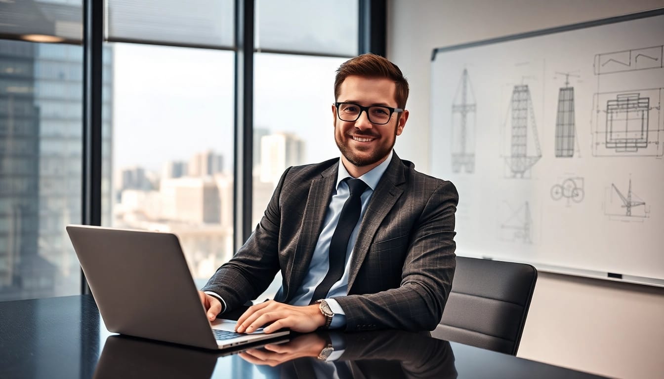 Headhunter Ingenieure bei der Arbeit im modernen Büro, konzentriert auf Bewerberprofile.