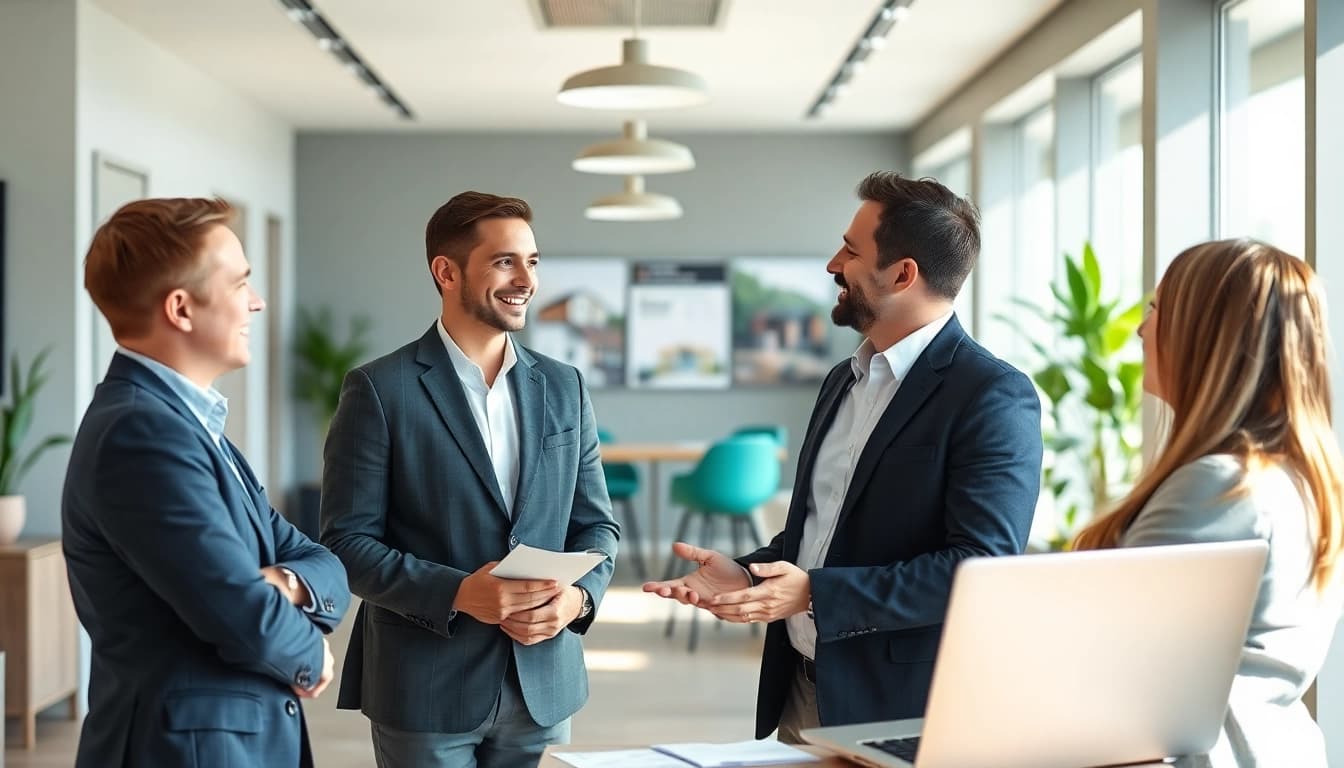 Immobilienmakler Frankfurt Riedberg bietet professionelle Beratung in modernem Büro.