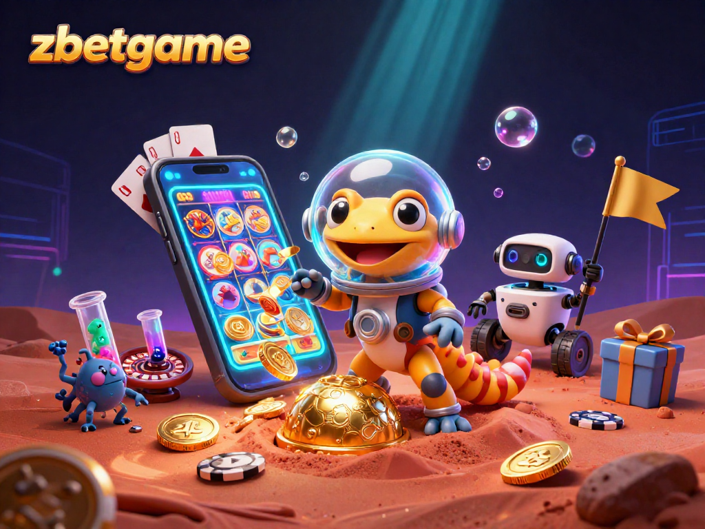 Experience thrilling gaming action with zbetgame as a Martian gecko uncovers a golden casino.