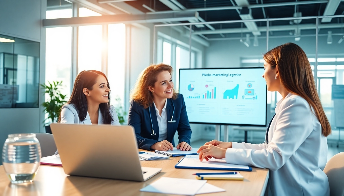 Audience engagement strategies at a pflegemarketing agentur with diverse professionals.