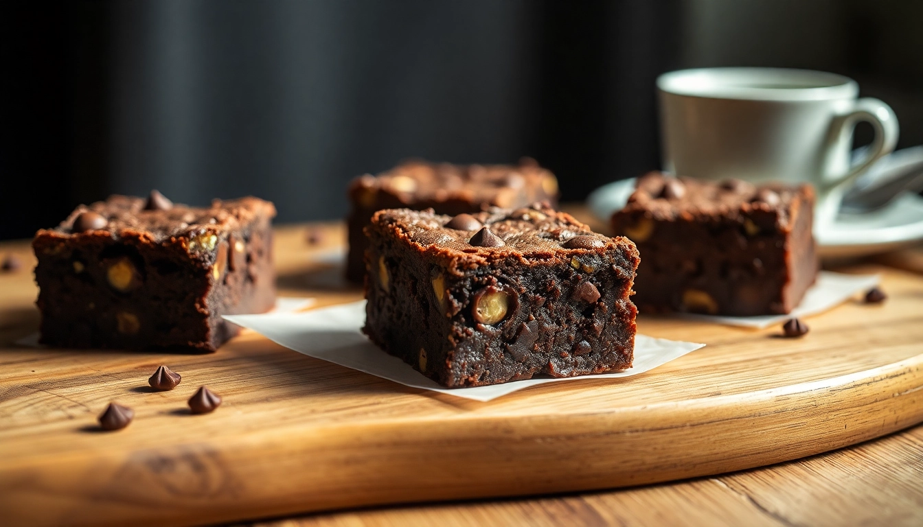 Genießen Sie die köstlichen Bud Brownies, die frisch gebacken und voller Schokoladengenuss sind.