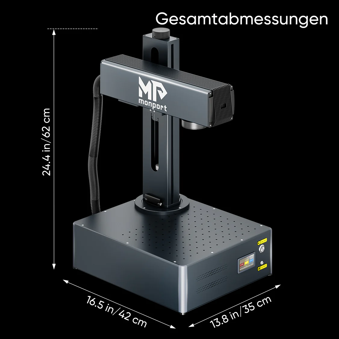 Farbmarkierungen auf Metall leicht gemacht mit dem MOPA-Faserlaser der Monport GA-Serie