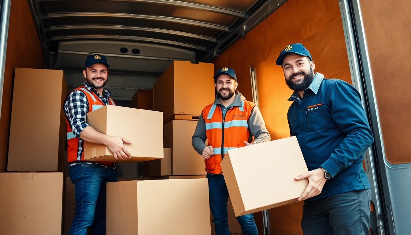 Professionelle Umzugsdienste von umzugsunternehmen saarbrücken, Team lädt Möbel in ein Fahrzeug.