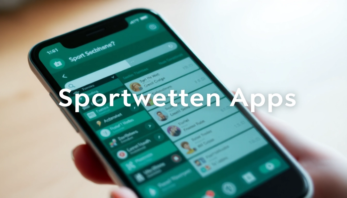 Vergleiche Sportwetten Apps im Vergleich auf einem Smartphone mit modernem Design und Benutzeroberfläche.