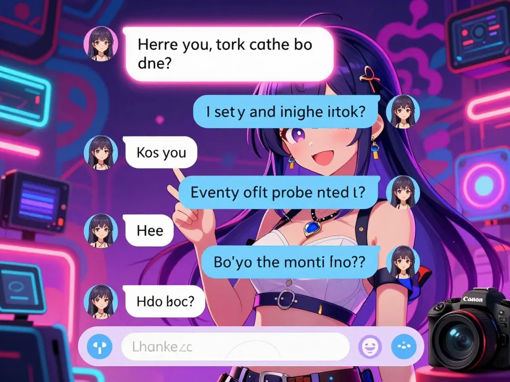 Interactive hentai AI chat featuring a vibrant anime character and engaging chat interface.