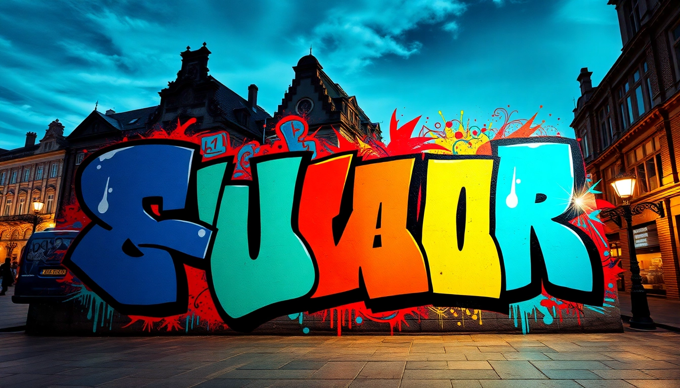 Entdecken Sie beeindruckendes Graffiti Düsseldorf mit farbenfrohen urbanen Kunstwerken in einer kreativen Szenerie.