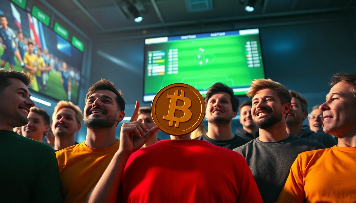 Erleben Sie die Aufregung von Soccer betting sites that accept bitcoin mit leidenschaftlichen Fans, die Bitcoin-Wetten platzieren.