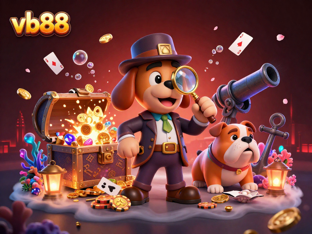 Engage with vb88's thrilling environment featuring poker chips and cartoon characters.