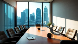 Professionals collaborating in a modern Headhunter Agentur office setting focused on executive recruitment.