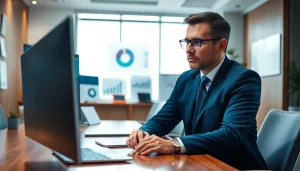 Headhunter Schweiz berät erfolgreich einen Klienten in einem modernen Büro.
