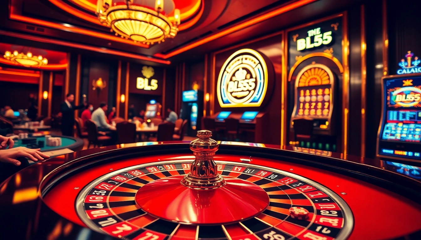 Experience the thrill of gambling at BL555 with vibrant casino tables and exciting gameplay.